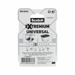 Silvertejp Scotch extremium 3 universal Vit 3 m x 19 mm