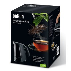 Vattenkokare med LED -ljus Braun 533631 1,7 L Svart Plast 3000 W
