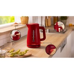Vattenkokare BOSCH TWK 3M124 Rd Plast 2400 W 1,7 L