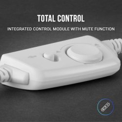 Hrlurar med mikrofon Gaming Mars Gaming MH320W LED RGB Stereo G