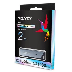 USB-minne Adata ELITE UE800 2 TB Silvrig
