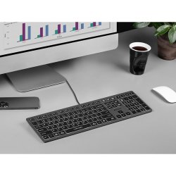 Tangentbord A4 Tech A4TKLA47125 Vit Svart Gr QWERTY
