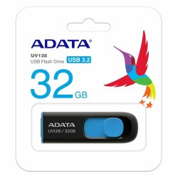 USB-minne Adata DashDrive UV128 32GB Bl Svart 32 GB