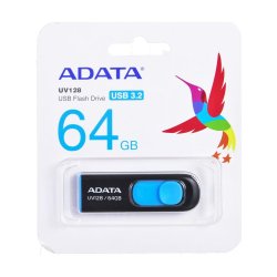 USB-minne Adata 64GB DashDrive UV128 Bl Svart 64 GB