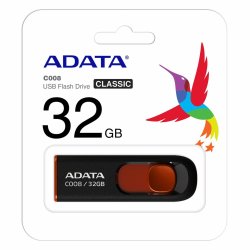 USB-minne Adata AC008-32G-RKD 32 GB Svart/Rd