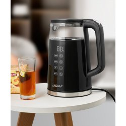 Vattenkokare Feel Maestro MR-049 Svart Transparent Glas Borosili