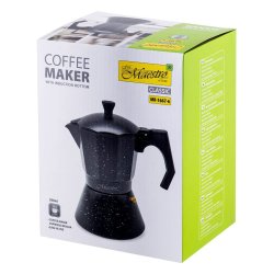 Italiensk Kaffepanna Feel Maestro MR-1667-6 Svart Granit Alumini