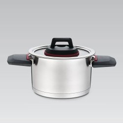 Gryta med lock Feel Maestro MR-3530-22 Svart Rd Stl Rostfritt