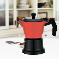 Italiensk Kaffepanna Feel Maestro MR-1657-3 Svart Rd Aluminium