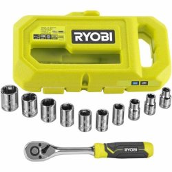 Set med nycklar med dubbla ppningar Ryobi RHRS10PC