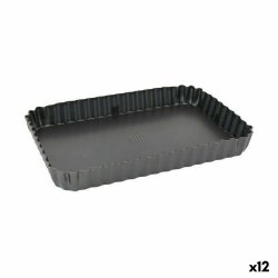 Avtagbar form Quttin Svart Kolstl 22,5 x 15,5 x 3 cm (12 antal)