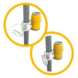 Strandparasoll med mugghllare Aktive 23 x 12 x 8 cm (24 antal)
