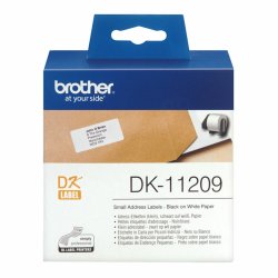 Etiketter till Skrivare Brother DK-11209 Svart/Vit 62 x 29 mm (3