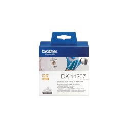Etiketter till Skrivare Brother DK-11207 CD/DVD  58 mm Svart/Vi