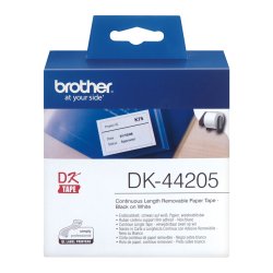 Etiketter till Skrivare Brother DK-44205 62 mm x 30,48 m Svart/V