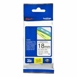 Laminerat Band till Etikettskrivare Brother TZe241 Svart/Vit 18m
