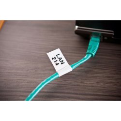 Laminerat Band till Etikettskrivare Brother TZEFX231 Svart/Vit 1