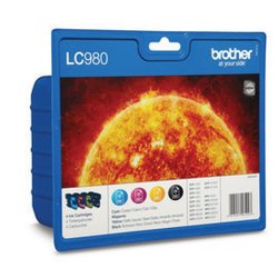 Originell Frgpatron (4 st.) Brother LC-980VALBP Svart