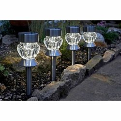 Uppsttning med solcellsstav Smart Garden Glas (4 antal)