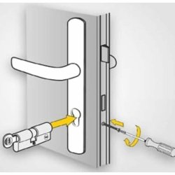 Skerhetscylinder Yale 30 x 10 mm Mssing Garageport