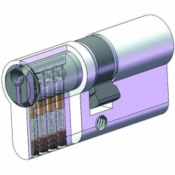 S�kerhetscylinder Yale 40 x 50 mm M�ssing