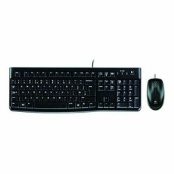 Tangentbord med optisk mus Logitech 920-002550 USB Svart Qwerty