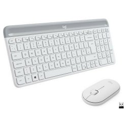 Tangentbord och Mus Logitech  MK470 Vit Franska AZERTY