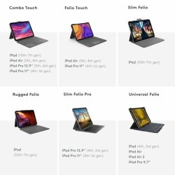 Fodral till Lsplatta Logitech Slim Folio Grafit AZERTY