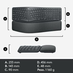 Tangentbord Logitech 920-010105 Svart Gr Grafit Qwerty Spanska
