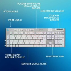 Trdlst Tangentbord Logitech G915 X Vit AZERTY