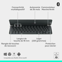 Fodral f�r iPad + Tangentbord Logitech Keys-to-Go 2