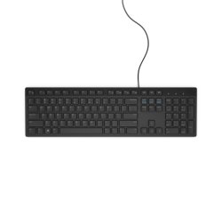 Tangentbord Dell KB216 Svart Svartvit Engelska EEUU QWERTY Qwert