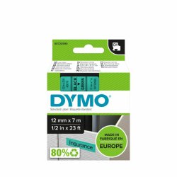 Laminerat Band Dymo S0720590 Svart/Grn
