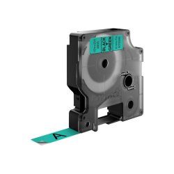 Laminerat Band Dymo S0720590 Svart/Grn