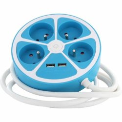 Ellist 4 Tomas-uttag med brytare Chacon 4X16 A 3680 W (1,5 m)