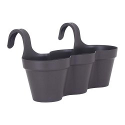 Kruka Artevasi 639343 Antracitgr Mrkgr Plast Rund 30,5 x 54 x