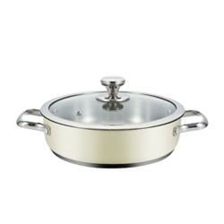 Kastrull med lock Haeger PA-24L.009A Beige  24 cm
