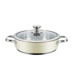 Kastrull med lock Haeger PA-24L.009A Beige  24 cm