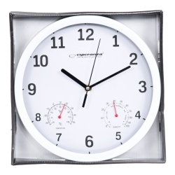 Vggklocka Esperanza EHC016W Vit Glas Plast 25 cm