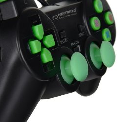 Spelkontroll Esperanza EGG107G USB 2.0 Svart Grn PC PlayStation