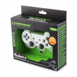 Trdls Spelkontroll Esperanza Gladiator GX600 USB 2.0 Vit PC Pl