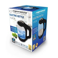 Vattenkokare Esperanza EKK025K  Svart Multicolour Glas Plast 150