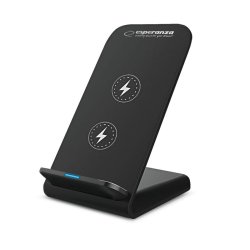 Trdls laddare med mobilhllare Esperanza EZC101 Svart