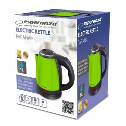 Vattenkokare Esperanza EKK128G Svart Grn Rostfritt stl Plast 1