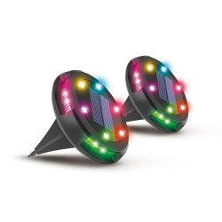 Solcellslampa Activejet AJE-LARIX DP Svart RGB 11 x 14,5 x 11 cm