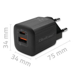 Vggladdare Qoltec 50764 Svart 35 W