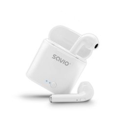 Ear Bluetooth hrlurar Savio TWS-01 Vit