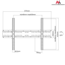 Bordfste fr Skrm MacLean MC-749 70" 37"