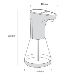 Automatisk tvlpump med sensor Promedix PR-530 Vit Plast