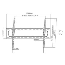 Bordfste fr Skrm MacLean MC-750N 120" 60"